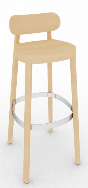 Chaise en bois / Tabouret de bar 118 MH Thonet